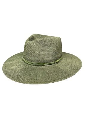 Wyeth Olive Green Wide Brim Fedora Hat Boho Western Boho Casual Hat